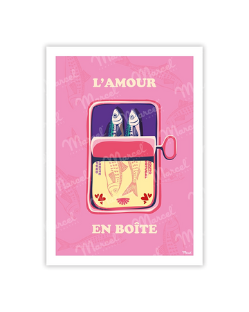 Love Postcard "Sardines"