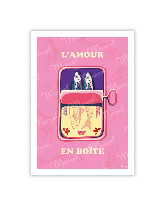 Love Postcard "Sardines"