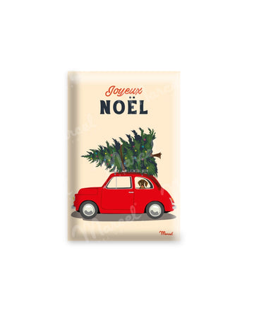 Magnet Travel Color "Voiture et Sapin de Noël"