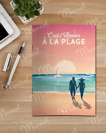 Carnet de Notes Amour "C'est l'amour à la plage"