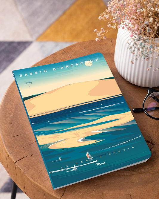 Carnet de notes A5 144 pages BASSIN D'ARCACHON "Banc d'Arguin"
