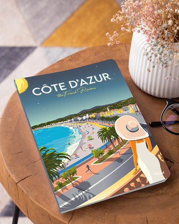 Carnet de notes A5 144 pages COTE D'AZUR "French Riviera"