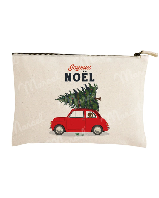 Travel Colour Pouch "Car and Christmas Tree"