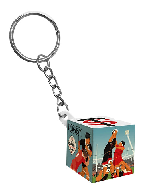 Porte-clé Cube RUGBY Marcel x Stade Toulousain
