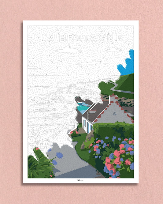 Poster Coloriage Mystère BRETAGNE
