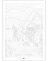 Poster Coloriage Mystère PAYS BASQUE "Village Basque"
