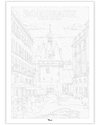 Poster Coloriage Mystère BORDEAUX "Porte Cailhau"