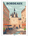 Poster Coloriage Mystère BORDEAUX "Porte Cailhau"