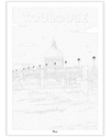 Poster Coloriage Mystère TOULOUSE "Dôme de la Grave"