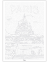 Poster Coloriage Mystère PARIS "Sacré-Coeur"