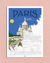 Poster Coloriage Mystère PARIS "Sacré-Coeur"