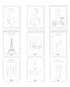 Carnet de Coloriage "Macarons de PARIS"