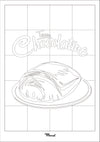 Carte Postale A5 à colorier "Team Chocolatine"