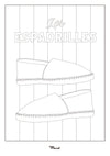 A5 Postcard to color "Espadrilles"