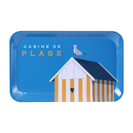 Petit Plateau de Cuisine TRAVEL COLOR "Cabine de Plage Jaune"