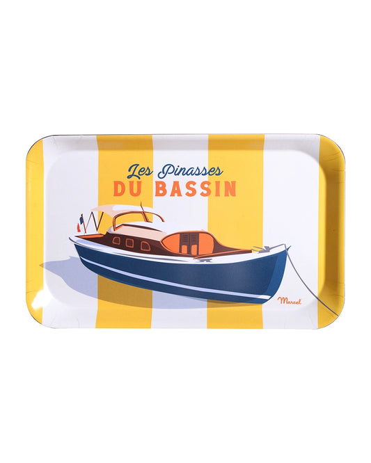 Petit Plateau de Cuisine Travel Color BASSIN D'ARCACHON "Pinasses Jaunes"