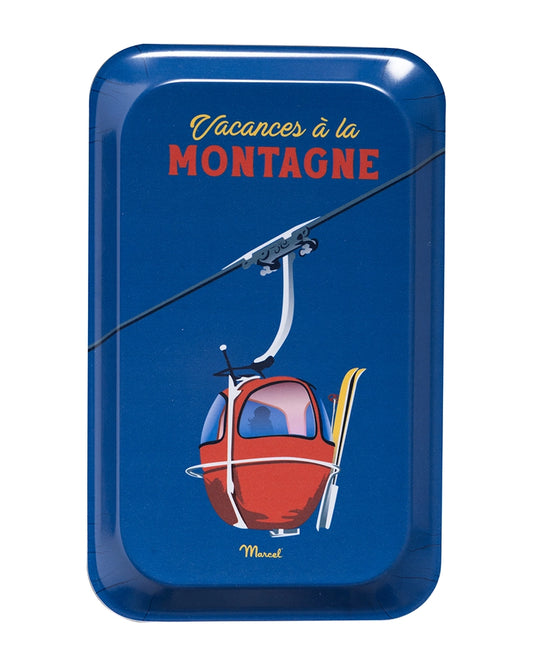 Petit Plateau de Cuisine Travel Color "Télécabine de montagne"