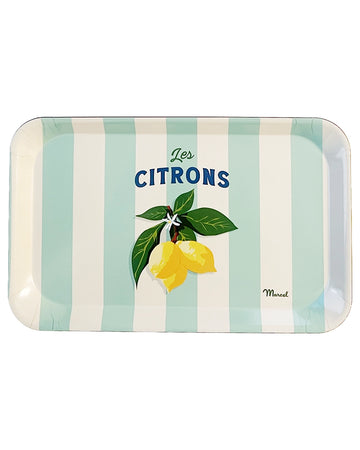 Small Travel Colour Kitchen Tray "Lemons"