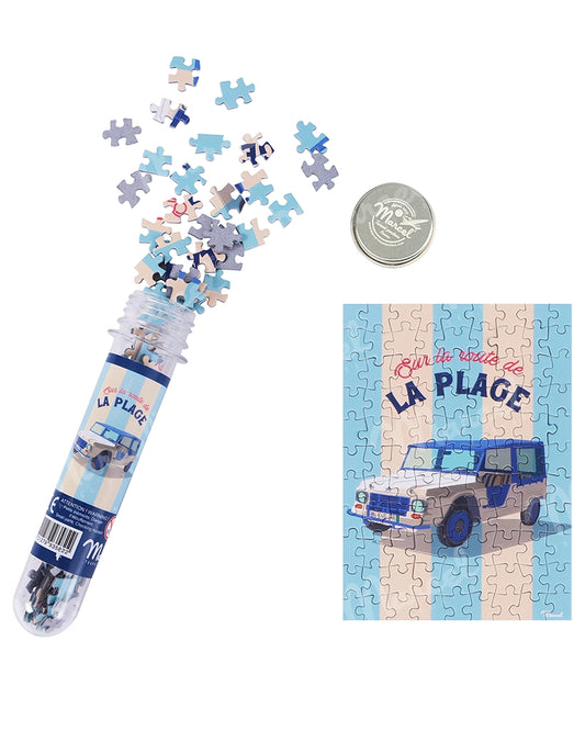 Mini-Puzzle Travel Color "Sur la route de la Plage Méhari"