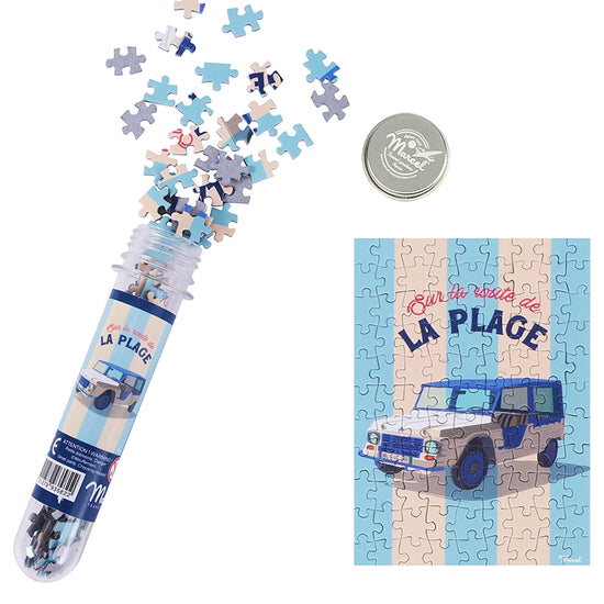 Mini-Puzzle Travel Color "Sur la route de la Plage Méhari"