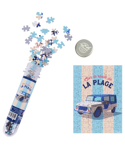Mini-Puzzle Travel Color "Sur la route de la Plage Méhari"