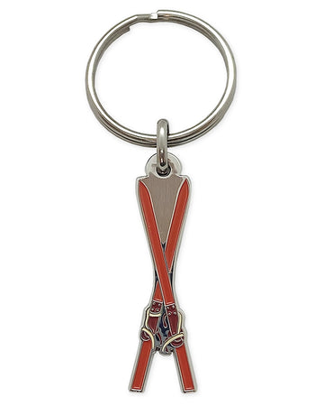 "Red Skis" Keychain