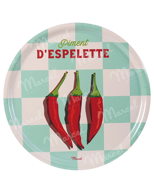 Plateau de Cuisine Rond TRAVEL COLOR "Piment d'Espelette"