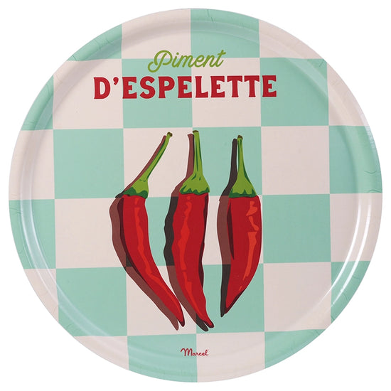 Plateau de Cuisine Rond TRAVEL COLOR "Piment d'Espelette"