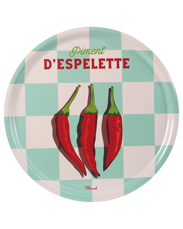 Plateau de Cuisine Rond TRAVEL COLOR "Piment d'Espelette"