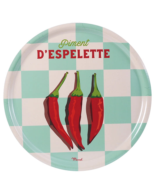 Plateau de Cuisine Rond TRAVEL COLOR "Piment d'Espelette"