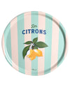 Travel Colour Round Kitchen Tray "Lemons"
