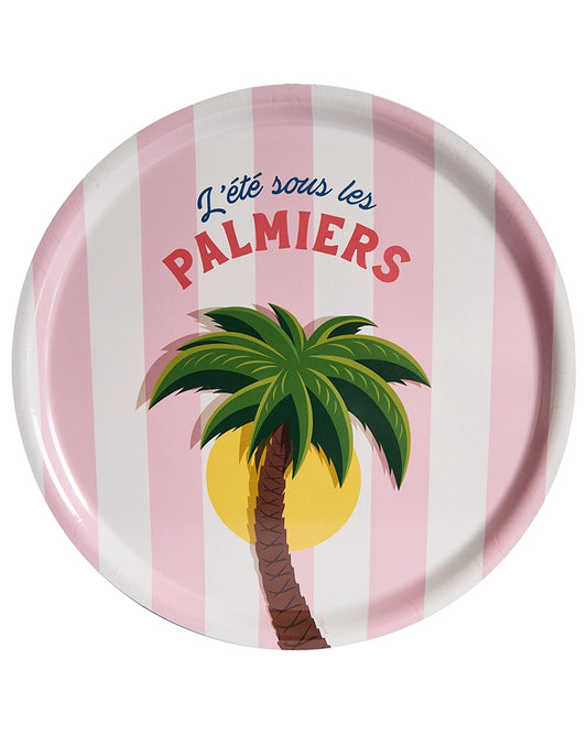 Round Kitchen Tray CÔTE D'AZUR "Palm Tree"