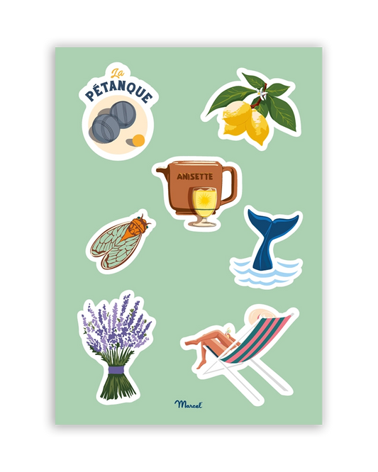 Planche de stickers PROVENCE CÔTE D'AZUR