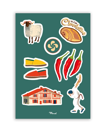 Planche de stickers PAYS BASQUE