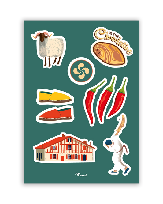 Planche de stickers PAYS BASQUE