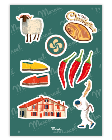 Planche de stickers PAYS BASQUE