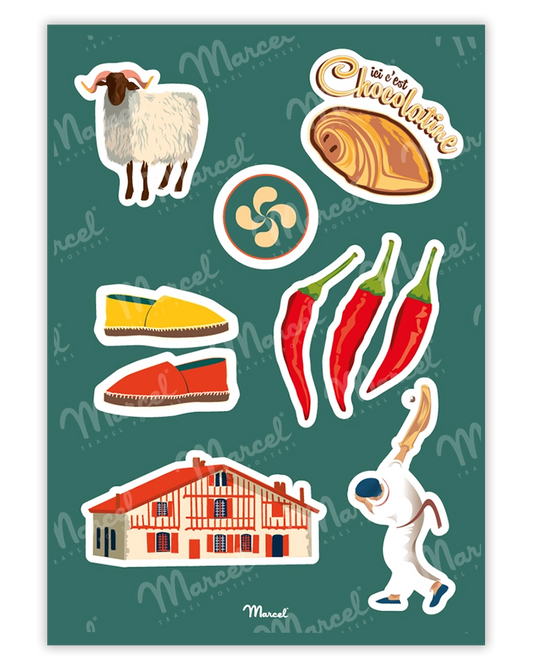 Planche de stickers PAYS BASQUE