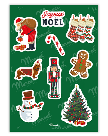 Planche de stickers "Noël"
