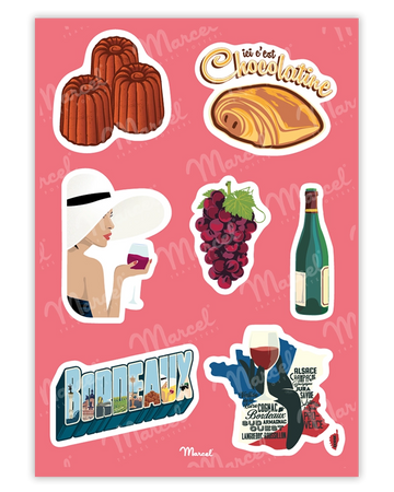 Planche de stickers BORDEAUX