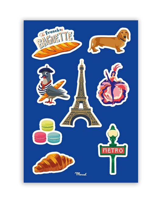 Planche de stickers PARIS