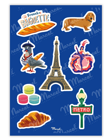 Planche de stickers PARIS