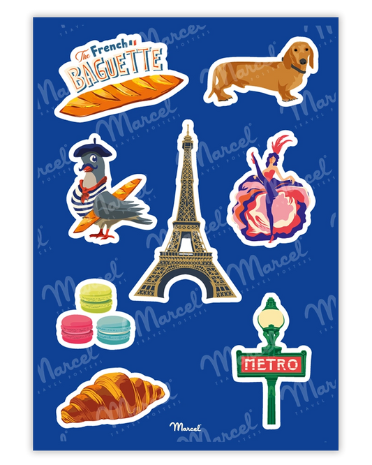 Planche de stickers PARIS
