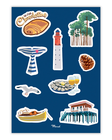 Planche de stickers BASSIN D'ARCACHON