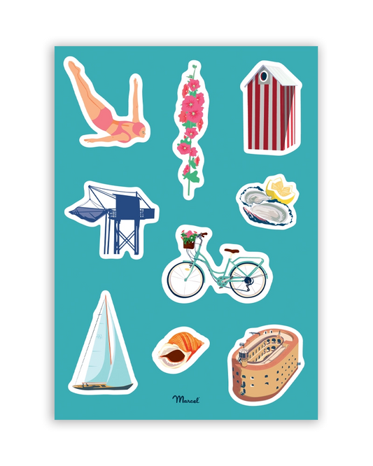 Planche de stickers CHARENTE-MARITIME