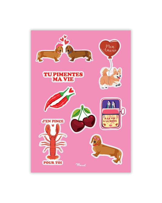Planche de stickers "Amour"