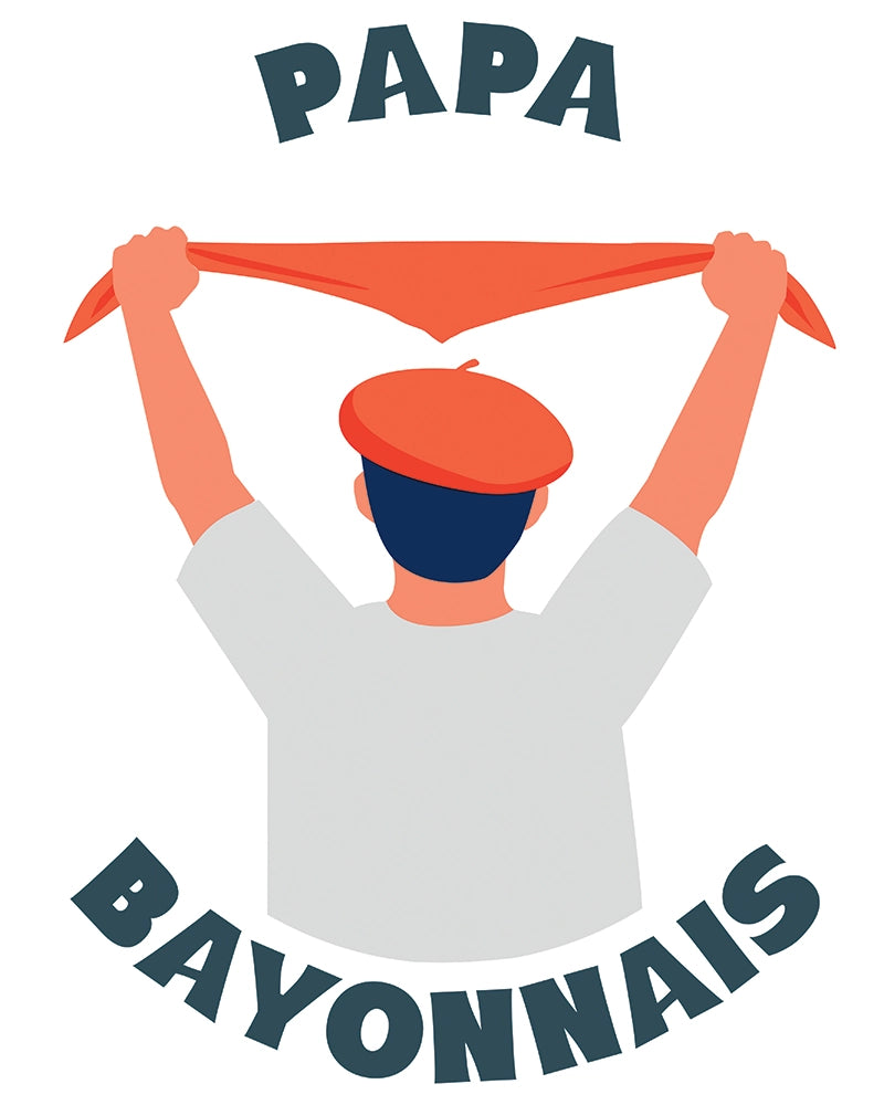 t-shirt papa bayonnais