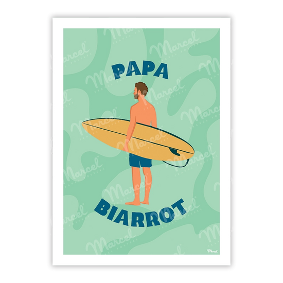 carte postale Papa biarrot