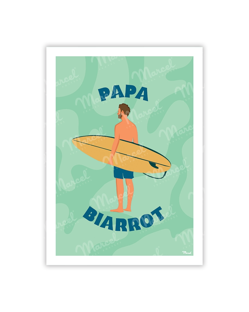 carte postale Papa biarrot