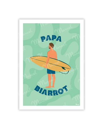 carte postale Papa biarrot