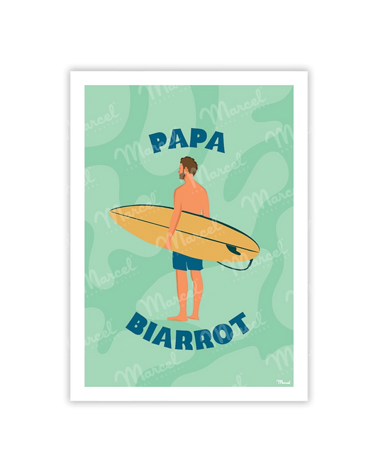carte postale Papa biarrot